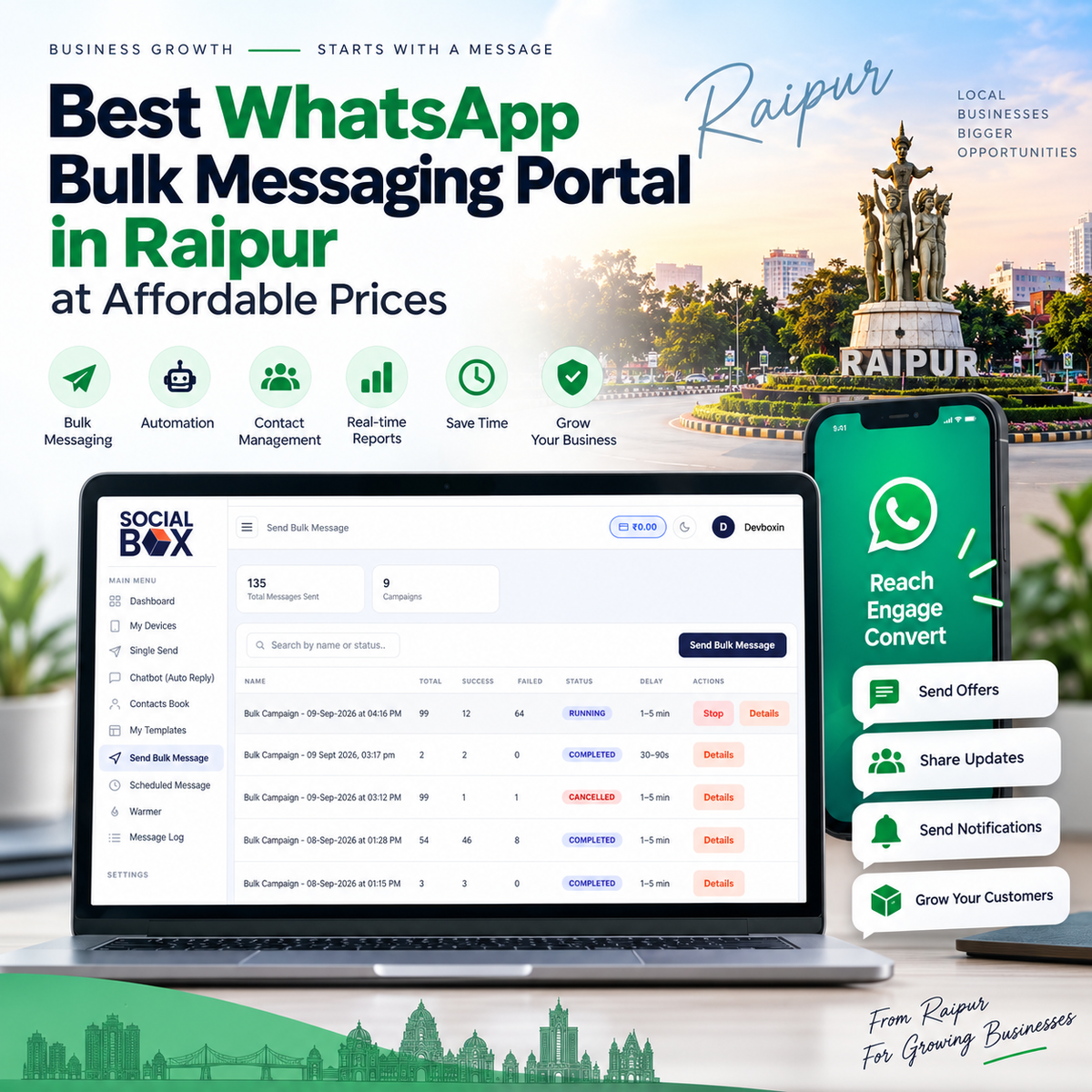 Whatsapp Automation in raipur | developerbox